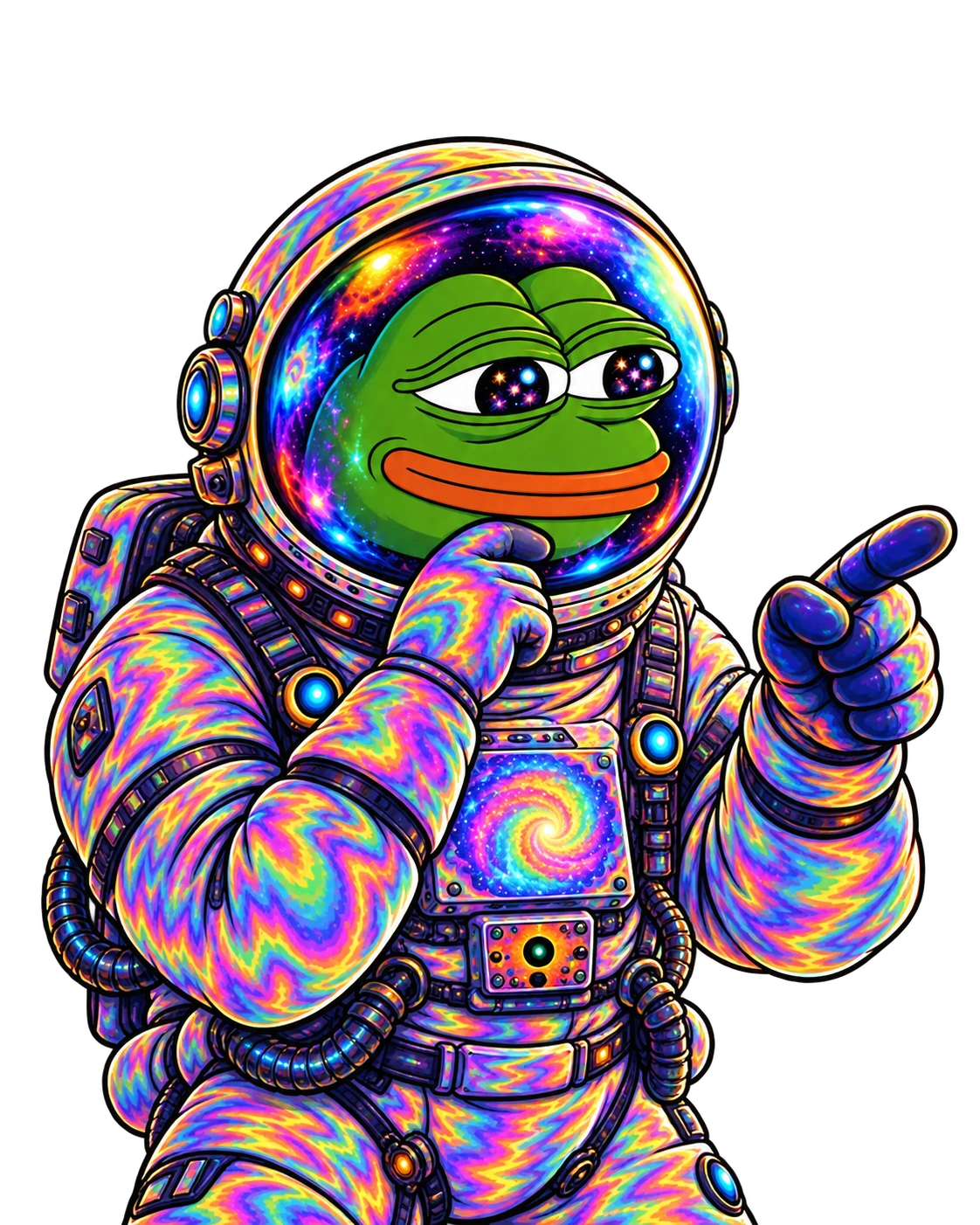 Triponaut Pepe checking mission control