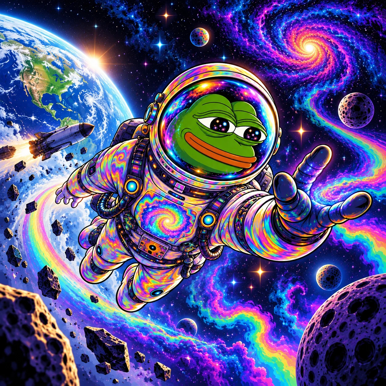 Triponaut Pepe leaving Earth